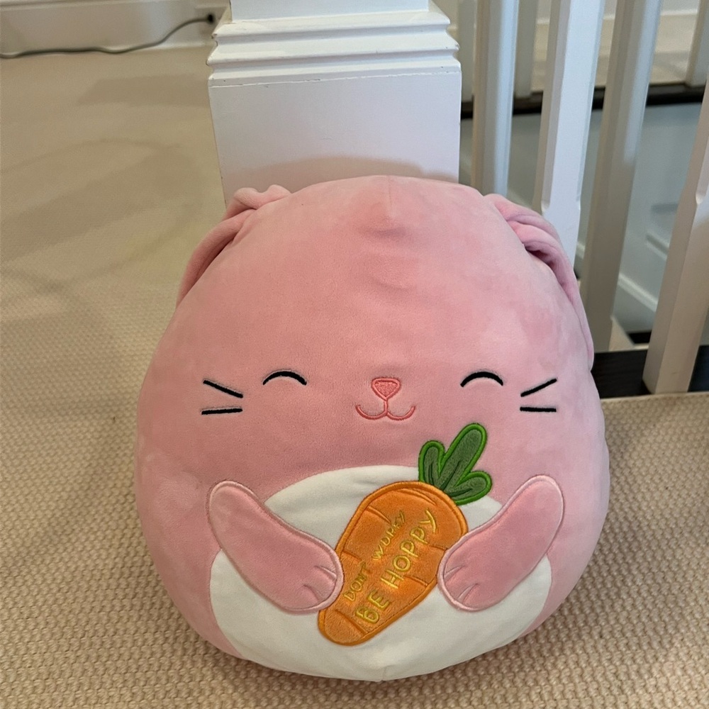 Squishmallows Pink Bunny with Carrot Plush